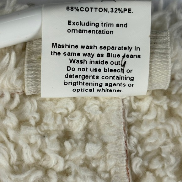 Blue Willis Denmark Hooded Knit Jacket Womens L Cream Full Zip Minimalist - Picture 14 of 16